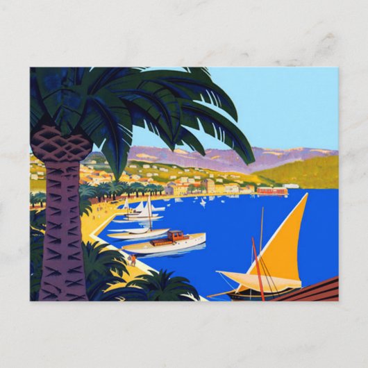Vintage Postkarte Cote d'Azur (Vorderseite)