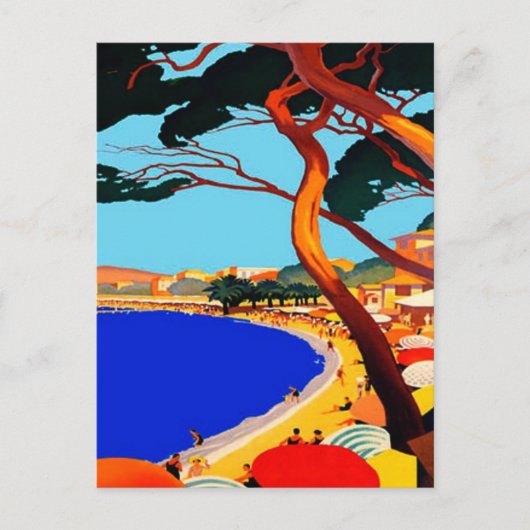 Vintage Postkarte Cote d'Azur (Vorderseite)