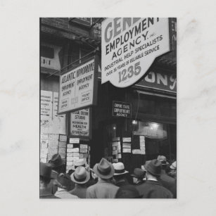 Vintage Postkarte der Großen Depression