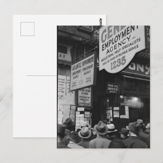 Vintage Postkarte der Großen Depression (Vorne/Hinten)