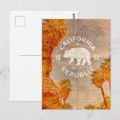 Vintage Postkarte der Republik Kalifornien (Vorne/Hinten)