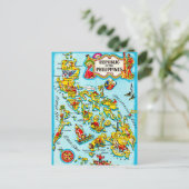 Vintage-Postkarte der Republik Philippinen Postkarte (Stehend Vorderseite)