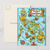Vintage-Postkarte der Republik Philippinen Postkarte (Vorne/Hinten)