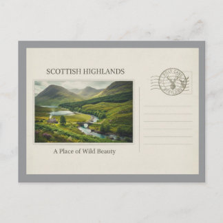 Vintage-Postkarte der schottischen Highlands-Natur Postkarte