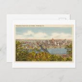 Vintage Postkarte der Skyline von Pittsburgh (Vorne/Hinten)