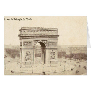 Vintage Postkarte des Arcs de Triomphe de L'Etoil