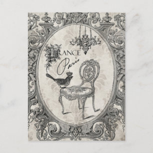 Vintage Postkarte des französischen Stuhls