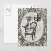 Vintage Postkarte des französischen Stuhls (Vorne/Hinten)