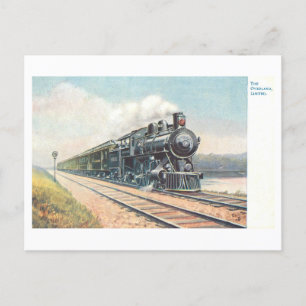 Vintage-Postkarte des Overland Limited-Zuges Postkarte