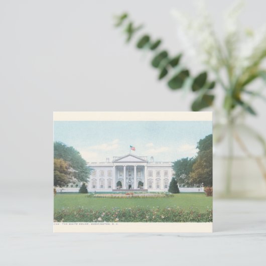 Vintage Postkarte des Weißen Hauses - Neudruck (Stehend Vorderseite)