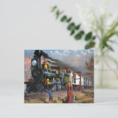 Vintage-Postkarte des Zugpostdienstes Postkarte (Stehend Vorderseite)