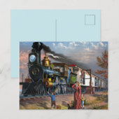 Vintage-Postkarte des Zugpostdienstes Postkarte (Vorne/Hinten)