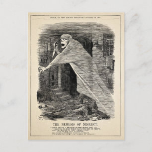 Vintage-Postkarte "Die Nemesis der Nachlässigkeit" Postkarte