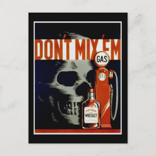 Vintage-Postkarte „Don't Mix 'Em“ Postkarte