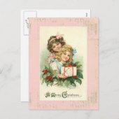Vintage Postkarte "Ein frohes Weihnachten" (Vorne/Hinten)