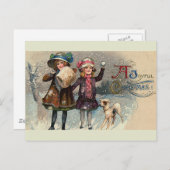 Vintage Postkarte "Ein frohes Weihnachten" (Vorne/Hinten)