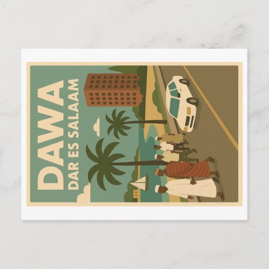 Vintage Postkarte - Essen Afrika (Vorderseite)