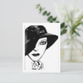 Vintage Postkarte - Flapper (Stehend Vorderseite)