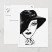 Vintage Postkarte - Flapper (Vorne/Hinten)
