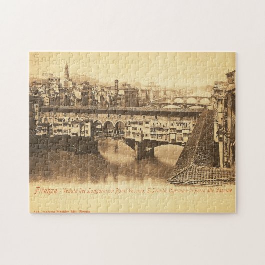 Vintage Postkarte, Florenz, Italien Puzzle (Horizontal)