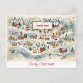 Vintage Postkarte Frohe Weihnachten (Vorderseite)