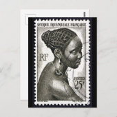 Vintage Postkarte für Afrikanerinnen (Vorne/Hinten)