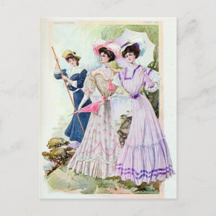 Vintage-Postkarte für Damen aus der Edwardian-Zeit Postkarte