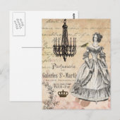 Vintage Postkarte für das Shabby Chic (Vorne/Hinten)