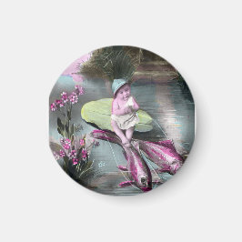 Vintage Postkarte für den französischen April Magnet