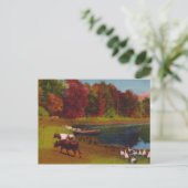 Vintage Postkarte für den Herbsttag (Stehend Vorderseite)