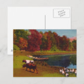 Vintage Postkarte für den Herbsttag (Vorne/Hinten)