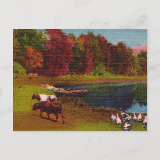 Vintage Postkarte für den Herbsttag (Vorderseite)