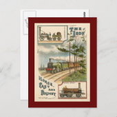 Vintage Postkarte für den Nordsternzug (Vorne/Hinten)