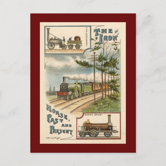 Vintage Postkarte für den Nordsternzug (Vorderseite)