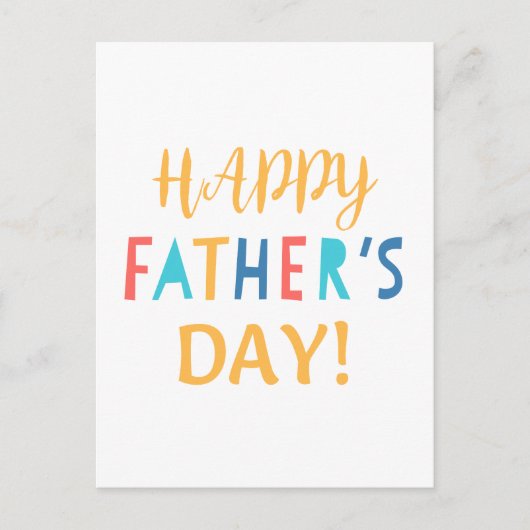 Vintage Postkarte für den Tag des Vaters. (Vorderseite)