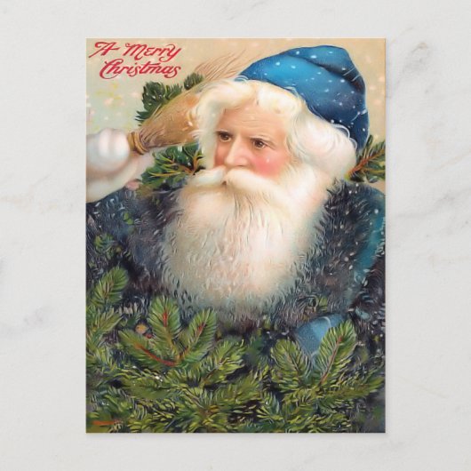 Vintage Postkarte für den Weihnachtsmann (Vorderseite)