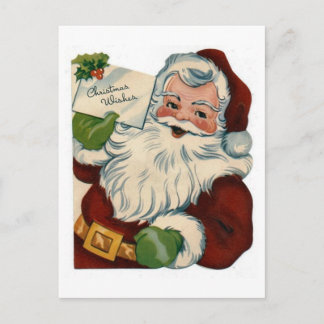 Vintage Postkarte für den Weihnachtsmann