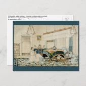 Vintage Postkarte für Frauen lesen Bücher (Vorne/Hinten)