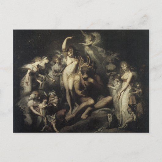 Vintage Postkarte für Mittelsumernächtliche Mitte (Vorderseite)