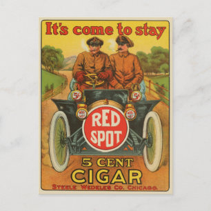 Vintage-Postkarte für rote Spot-Zigarrenwerbung Postkarte