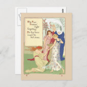 Vintage Postkarte für vier Saisons (Vorne/Hinten)