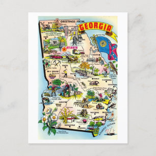 Vintage Postkarte Georgiens