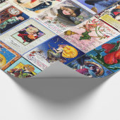 Vintage Postkarte Halloweens Geschenkpapier (Ecke)