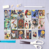 Vintage Postkarte Halloweens Seidenpapier (Handwerk)