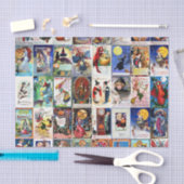 Vintage Postkarte Halloweens Seidenpapier (Handwerk)