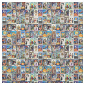 Vintage Postkarte Halloweens Stoff (Muster)