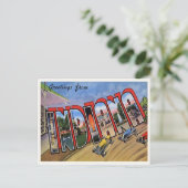 Vintage Postkarte Indiana (Stehend Vorderseite)