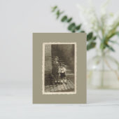 Vintage Postkarte - Junge und Mädchen (Stehend Vorderseite)