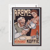 Vintage Postkarte:   Kaffee: Aroma Vergangt Koffie Postkarte (Vorne/Hinten)