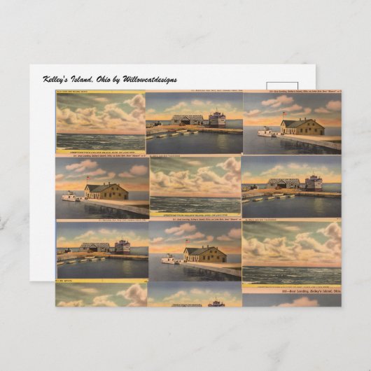 Vintage Postkarte "Kelley's Island, Ohio" (Vorne/Hinten)